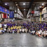 Group of volunteers at the Food Bank's studio day 2018