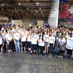 Group of volunteers at the Food Bank's studio day 2018