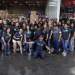 Group of volunteers at the Los Angeles Regional Food Bank's studio day 2018