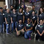 Volunteer group at the Food Bank's studio day 2018