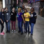 Volunteers at the Food Bank's studio day 2018