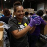 Volunteer at the Food Bank's studio day 2018