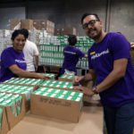 NBC Universal volunteers at the Food Bank's studio day 2018