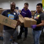 Volunteers at the Food Bank's studio day 2018