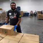 Person at at the Food Bank's studio day