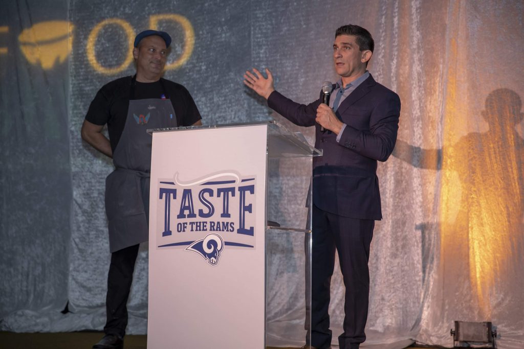 Andrew Siciliano and Chef Steve Samson at Taste of the Rams