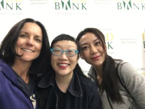 Paula Yoo volunteers at the Food Bank with friends on her 50th Birthday.