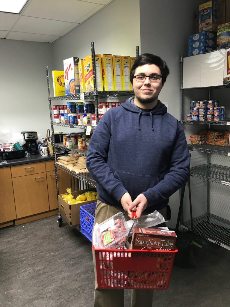 Student at PCC Food Pantry