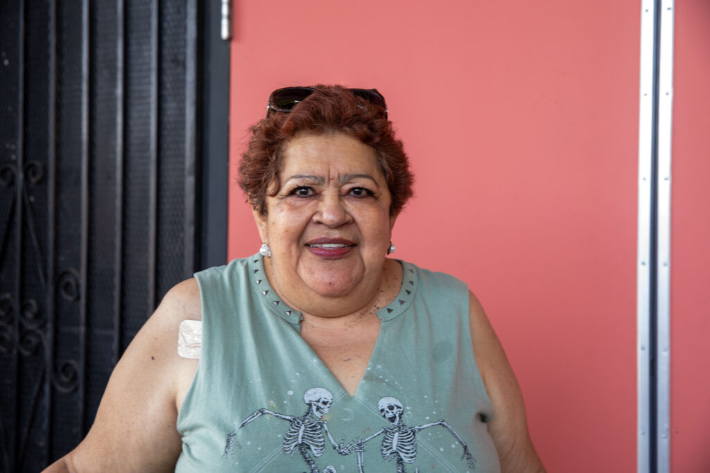 Evangelina, food recipient at All Peoples Community Center.