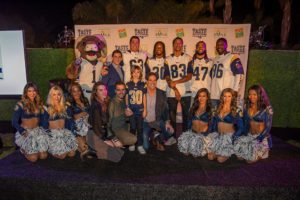 Donald Goodman and family with Todd Gurley II and the Los Angeles Rams