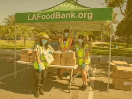 A group of volunteers at the Cudahy distribution