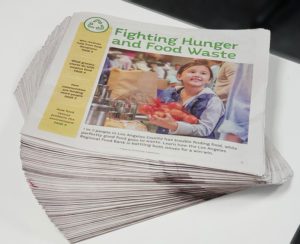 stack of fighting hunger and food waste newspapers