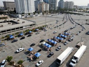 Long Beach Convention Center food distribution