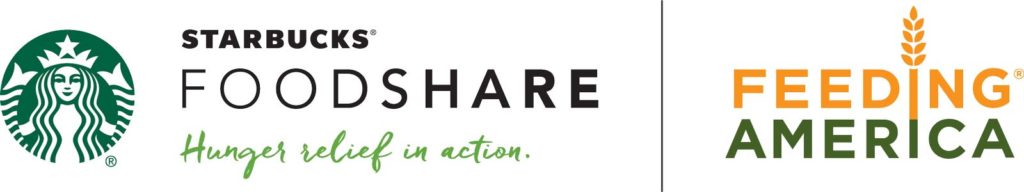 Starbucks FoodShare and Feeding America Logo