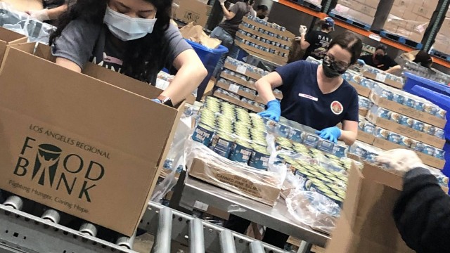 Food from the Bar volunteers