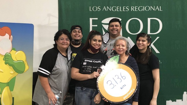 Food from the Bar volunteers