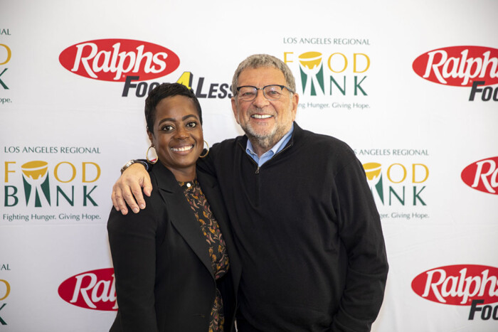 Nichol Whiteman and Charley Steiner at Los Angeles Regional Food Bank Season for Sharing 2022 award ceremony