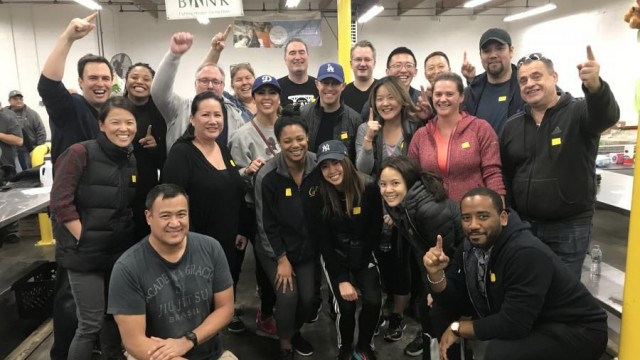 We are thankful for the committed support from Post Advisory Group. Here, the organization stopped by the Food Bank to volunteer at the Food Bank prior to COVID-19. Post Advisory Group employees volunteer at the Los Angeles Regional Food Bank