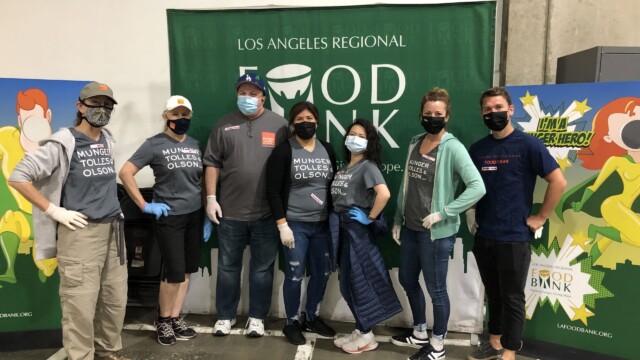 Food from the Bar volunteers
