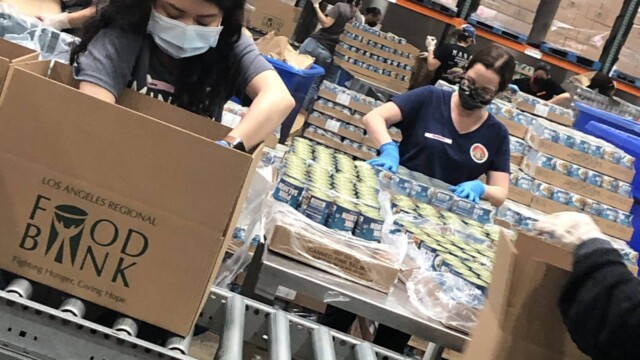 Food from the Bar volunteers