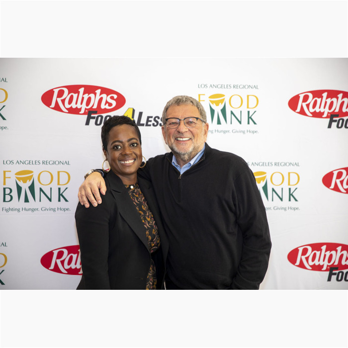 Nichol Whiteman and Charley Steiner at Los Angeles Regional Food Bank Season for Sharing 2022 award ceremony