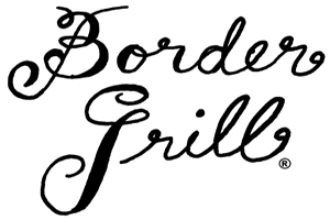 Stylized black script text reads "Border Grill" on a white background, reminiscent of the vibrant flavors supporting the Los Angeles Regional Food Bank.
