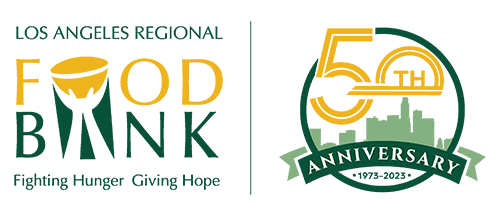 LA Regional Food Bank with 50th seal